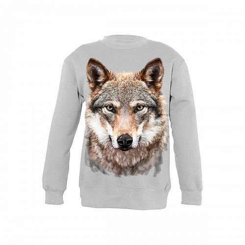 Sudadera Niño Lobo color Gris