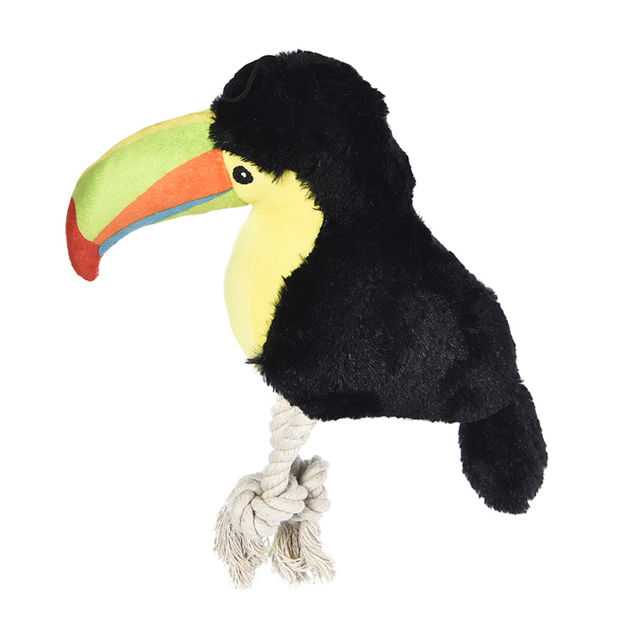 Summer Vibes Tucan de Peluche con Cuerda para perros