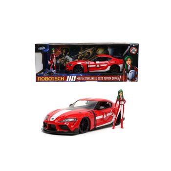 Jada- Coche De Robotech Miriya 2020 Toyota Supra, Escala 1:24, Metálico, Apertura De Puertas Y Figura De Miriya Sterling (253255053)