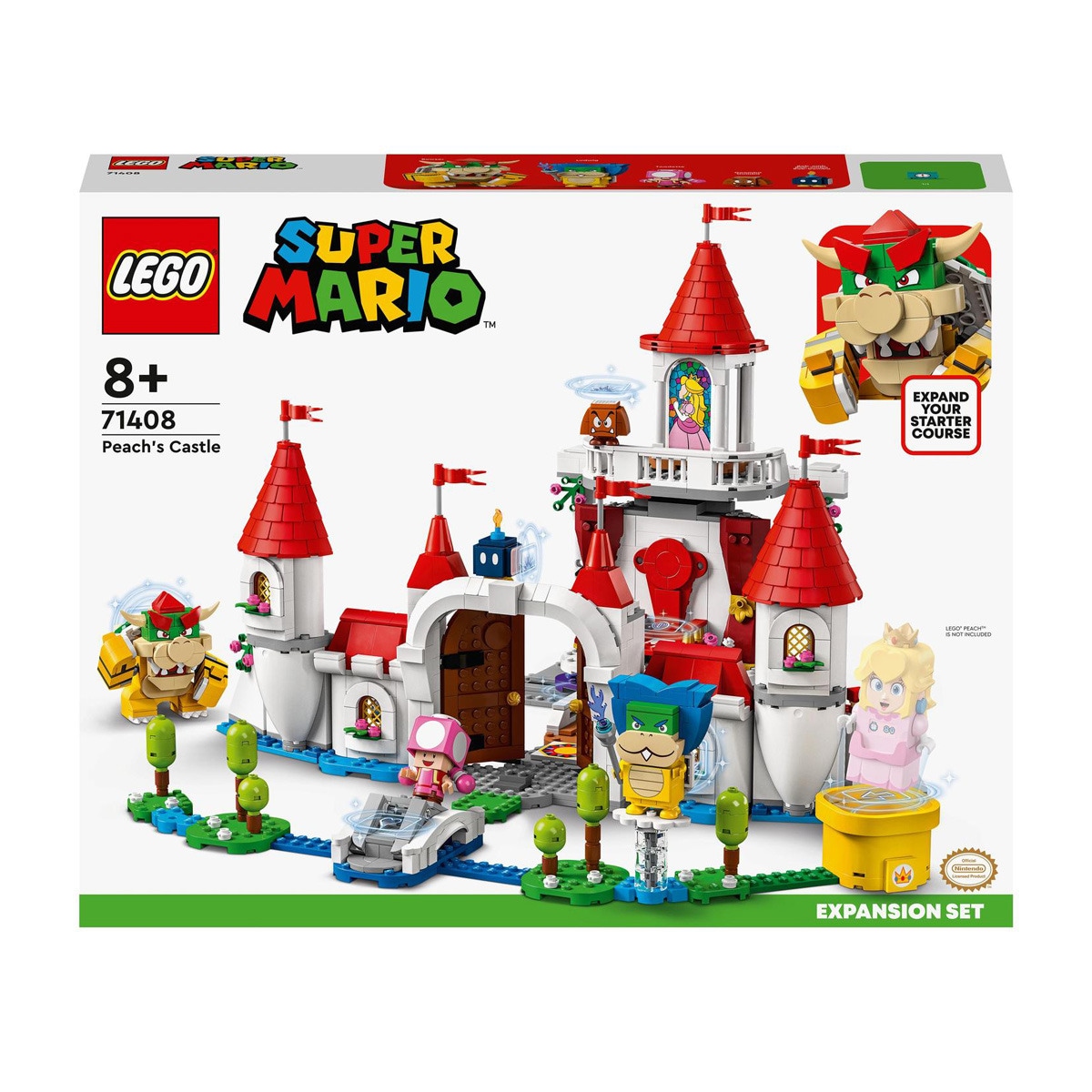 LEGO -  De Construcción Set De Expansión: Castillo De Peach Con Toadette Y Bowser Super Mario