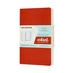 Libreta Moleskine Volant Journals Pocket rayada naranja coral/azul verdoso