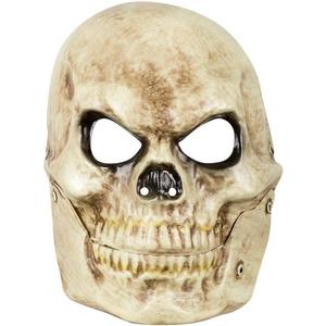 Máscara facial de calavera con pino, en blanco ㅤ