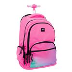 Mochila escolar con ruedas 25L Milan serie Sunset rosa