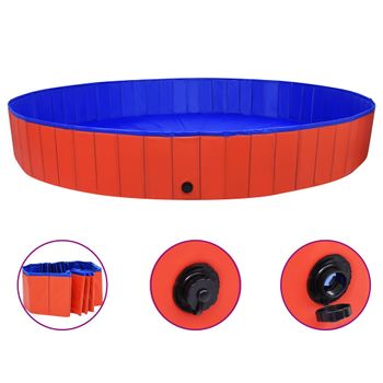 Piscina Para Perros Plegable Pvc Rojo 300x40 Cm Vidaxl