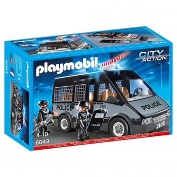 Playmobil - Furgón de Policía con Luces y Sonido