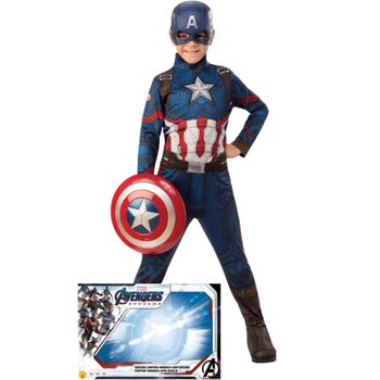 Disfraz De Capitán América Con Escudo Infantil