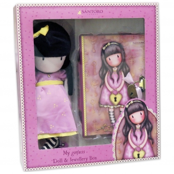 Gorjuss - Set Muñeca + Joyero con Candado The Secret