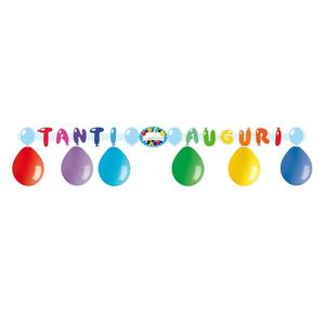 Guirnalda Tanti auguri + 6 globos