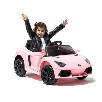 Súper Deportivo 12v Con Mando Coche Eléctrico Para Niños Rosa - Coche Eléctrico Infantil Para Niños Batería 12v Con Mando Control Remoto