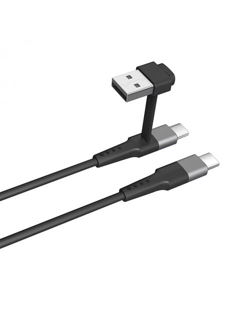 Cable Muvit for change USB-C 60W Negro 1,2 m