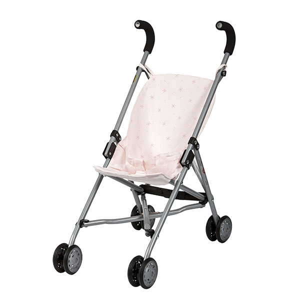 Carrito de muñecas rosa estrellitas