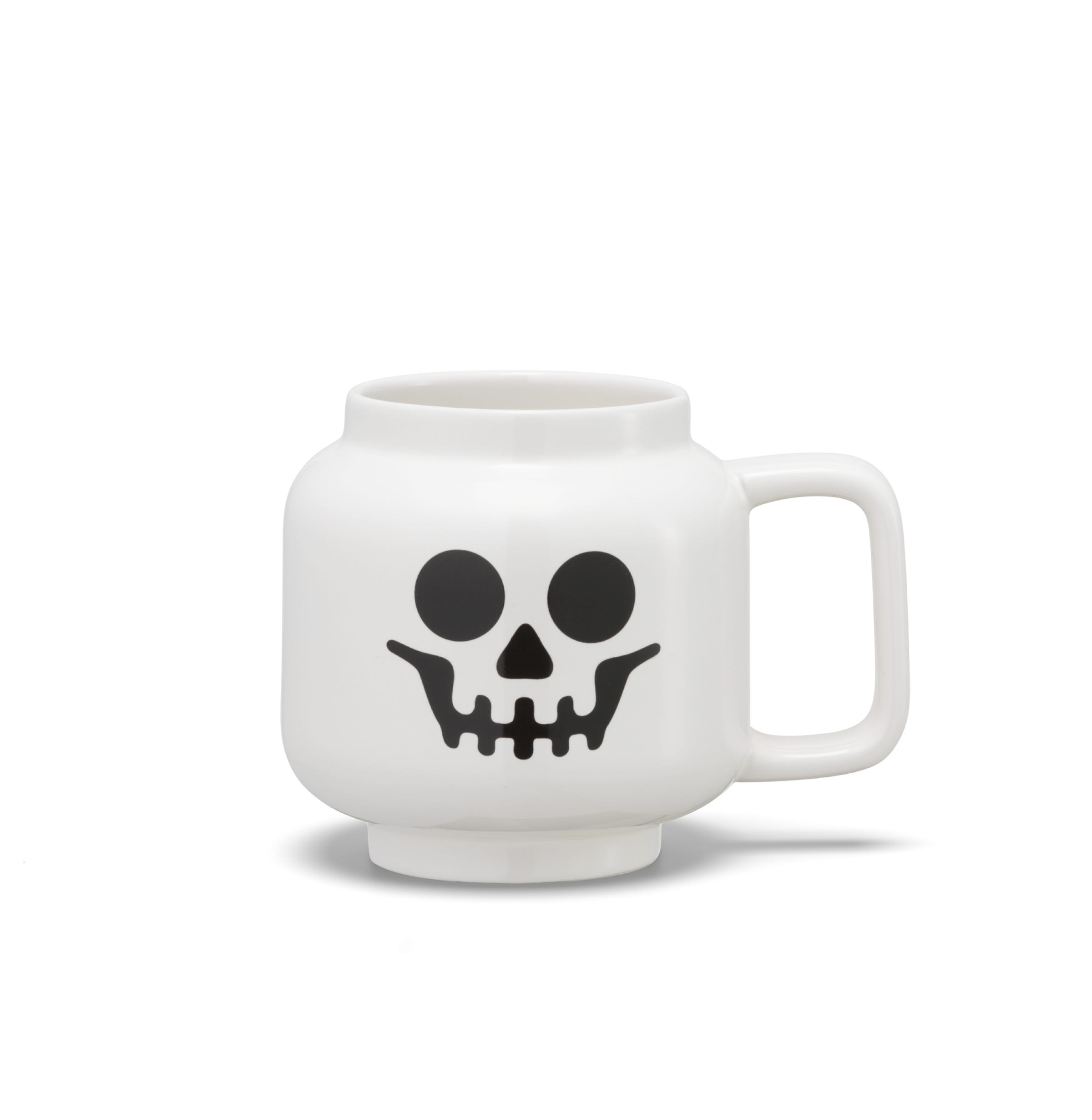 Taza de Cerámica Grande de Esqueleto (blanca)