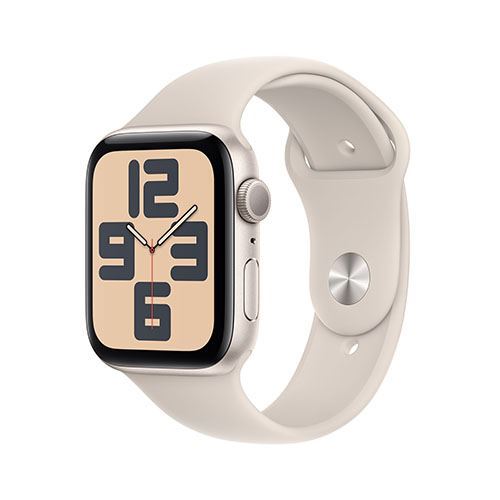 Apple Watch SE 44mm GPS Caja de aluminio Blanco estrella y correa deportiva Blanco estrella - Talla M/L