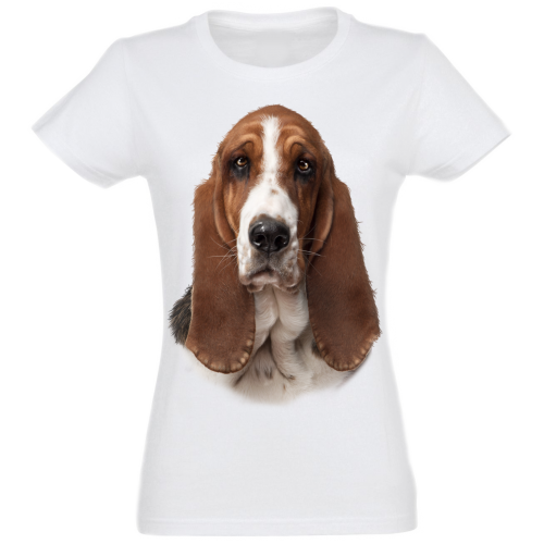 Camiseta Basset Mujer color Blanco