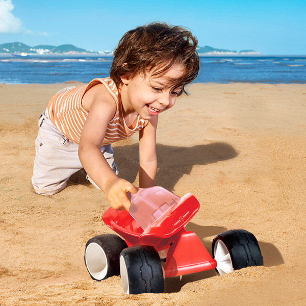 Buggy para la arena rojo