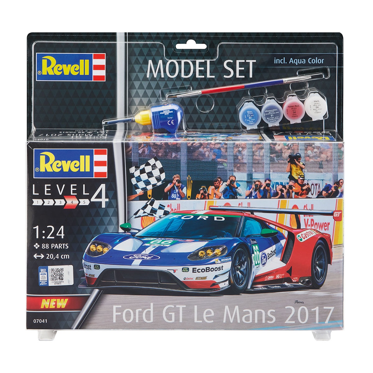 Revell - Maqueta Ford GT - Le Mans con accesorios básicos Revell.