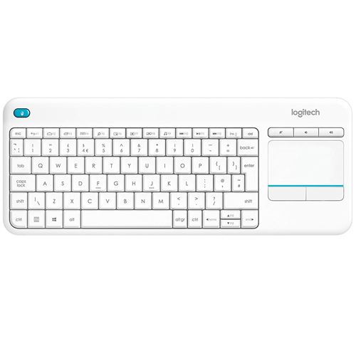 Teclado inalámbrico Logitech K400 Plus TouchPad Blanco