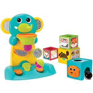 B-Kids - Pack 2 en 1 preescolar cubos apilables y canasta elefantito