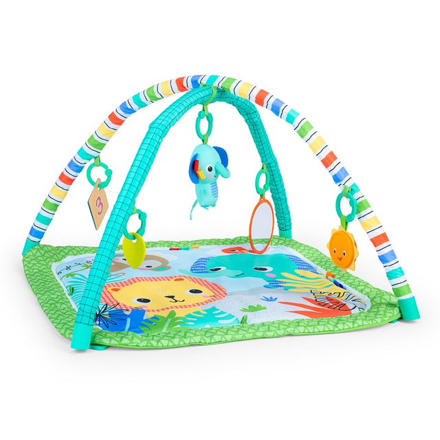 Bright Starts - Gimnasio para bebés Activity Gym plegable Wild Wiggles Bright Starts.