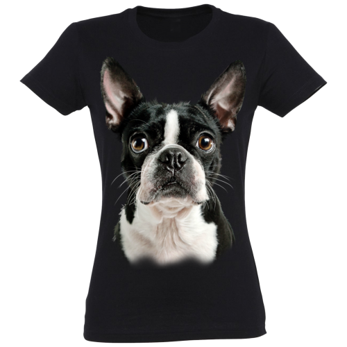 Camiseta Mujer Boston Terrier color Negro