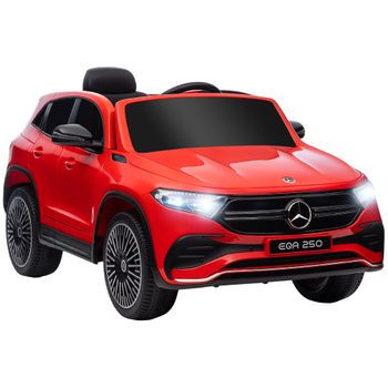 Coche Eléctrico Para Niños Mercedes-benz Eqa 12v Rojo Homcom