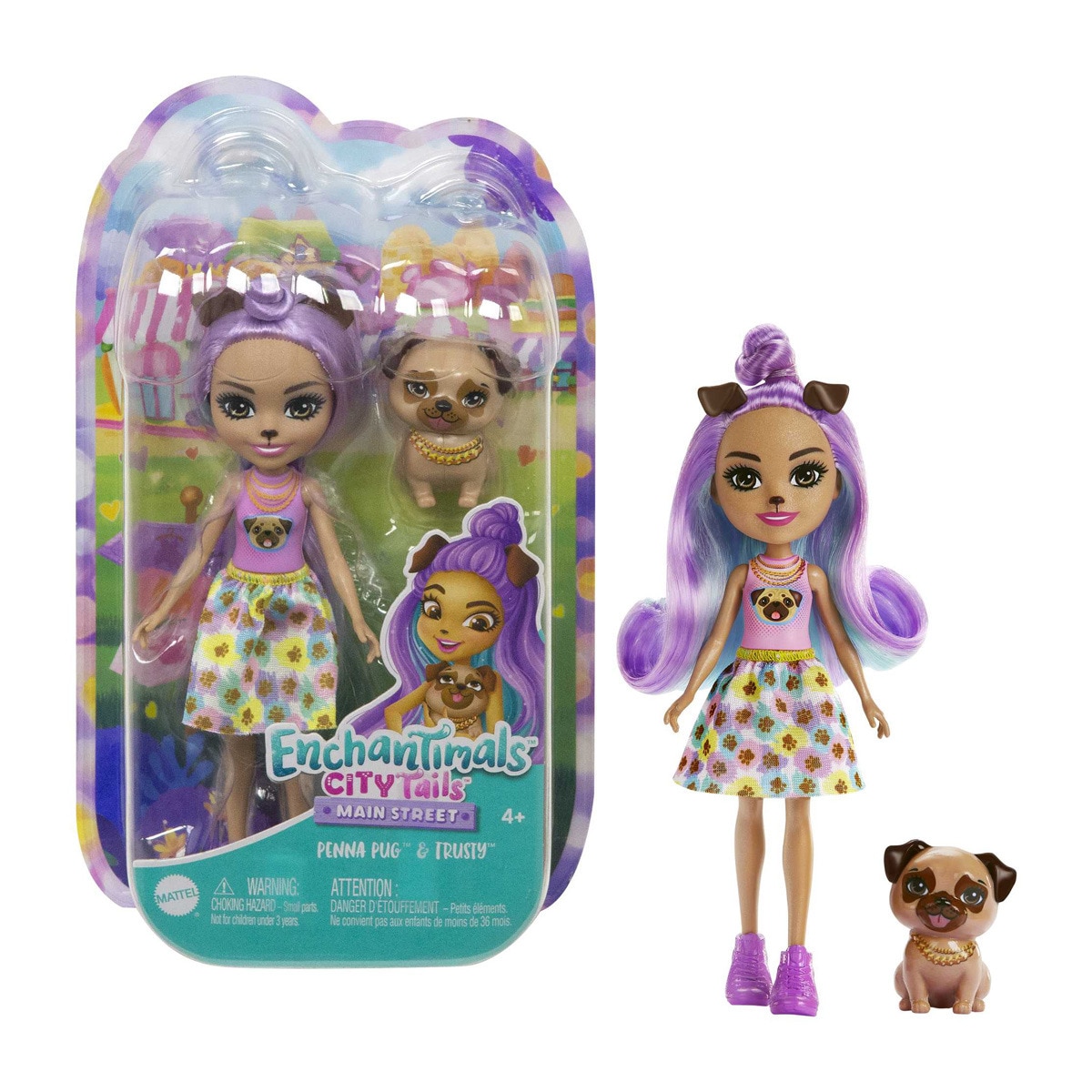 Enchantimals - Muñeca Penna Pug City Tails