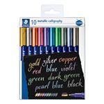 Estuche10 rotuladores STAEDTLER 8325 TB10 Colores metálicos para caligrafía