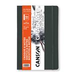 Cuaderno Canson Graduate Sketch Fino tapa blanda 14x21,6cm 92 hojas 90g Gris oscuro