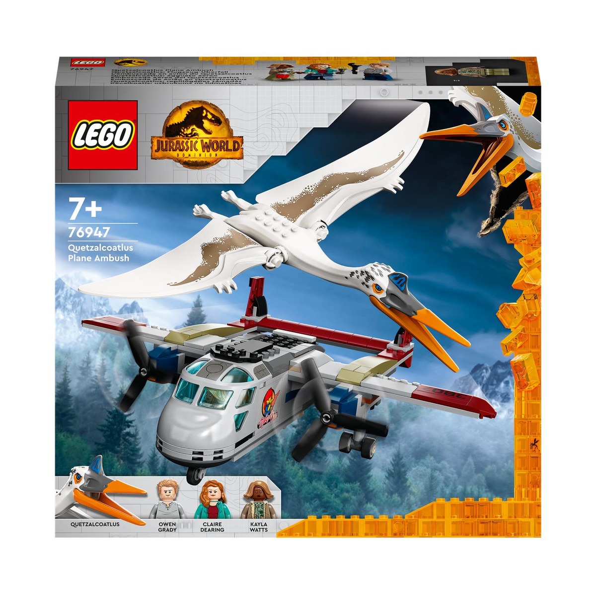 LEGO - Avión De  Con Dinosaurio Emboscada Aérea Del Quetzalcoatlus Jurassic World