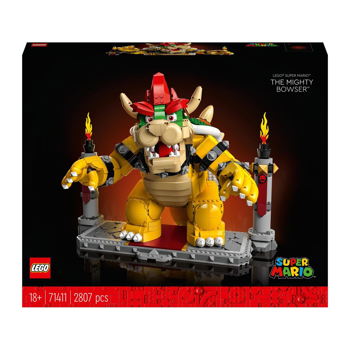 LEGO - Figura Para Construir El Poderoso Bowser Personaje Coleccionable Super Mario