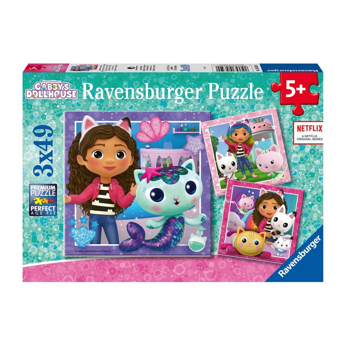 Ravensburger - Puzzle 3X49 Gabby´S Dollhouse