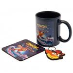 Pack Crash Bandicoot Taza / Posavasos / Llavero