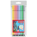 Estuche 8 rotuladores STABILO Pen 88 colores pastel