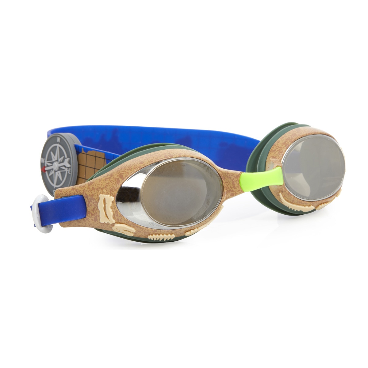 Bling2O - Gafas De Natación Infantiles FUNNY BONES Fossil Blue