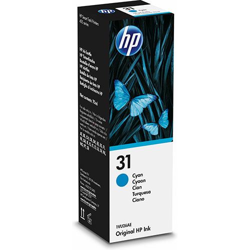 Botella de Tinta Cian HP 31 1VU26AE