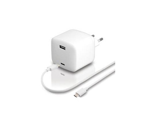 Cargador Temium USB-C Blanco 1 metro