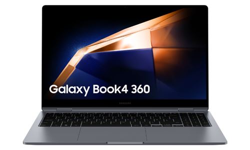 Convertible 2 en 1 Samsung Galaxy Book4 360 15, Intel Core i5- 120U, 8GB RAM, 512 GB SSD, Intel Graphics, Windows 11 Home, 15.6" , Full HD AMOLED, EVO Gris