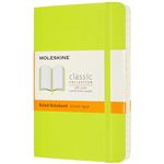 Cuaderno Moleskine Classic pocket rayas tapa blanda verde limón