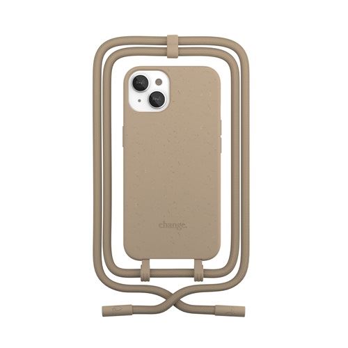 Funda con cuerda Wood Change Case Marrón para iPhone 13