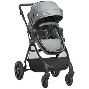 Homcom - Silla de paseo 2 en 1 gris