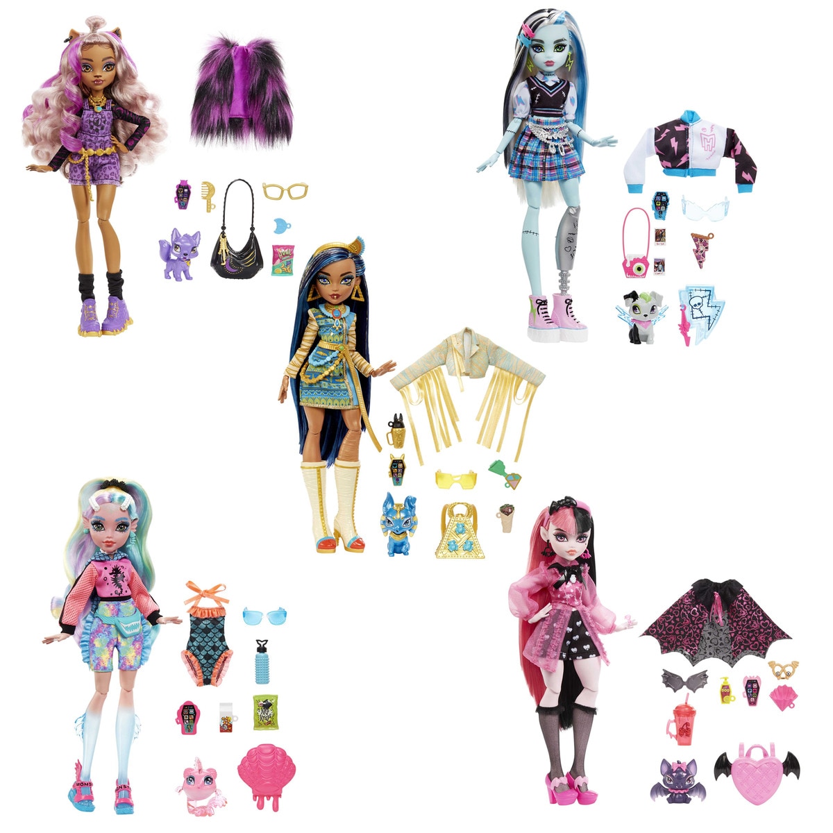 Monster High - Monster High Muñeca con mascota surtida.