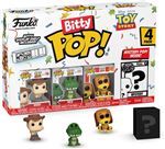 Set 4 figuras Funko Bitty Pop Toy Story Woody + Rex + Slinky Dog + Figura sorpresa 2cm