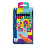 Caja 10 Rotuladores STAEDTLER Triplus Color Happy 323