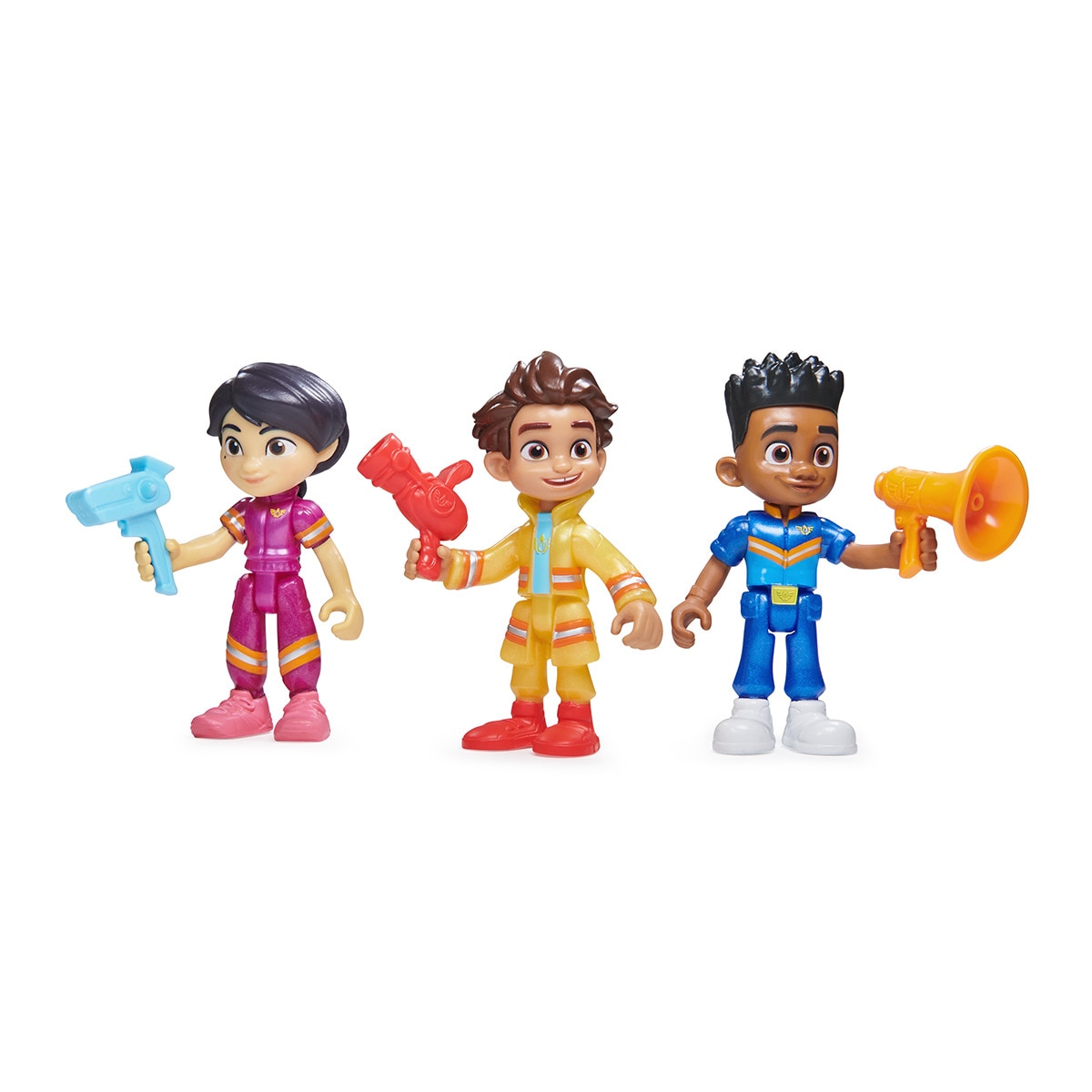 Spin Master - Pack 3 Figuras Acción Unidad De Rescate Firebuds Disney Junior