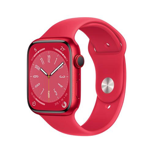 Apple Watch S8 45mm LTE Caja de aluminio (PRODUCT)RED y correa deportiva (PRODUCT)RED