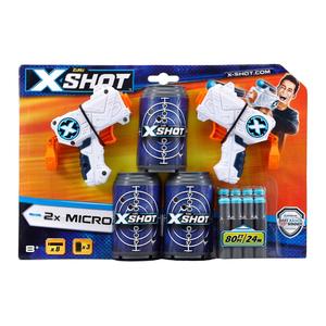 X-Shot - Pack 2 pistolas Micro con 8 dardos