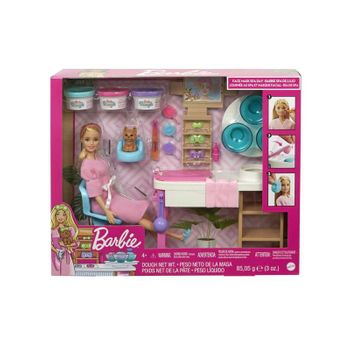 Barbie Con Su Mascarilla, Playset De Spa, Muñeca Con Accesorios (mattel Gjr84)