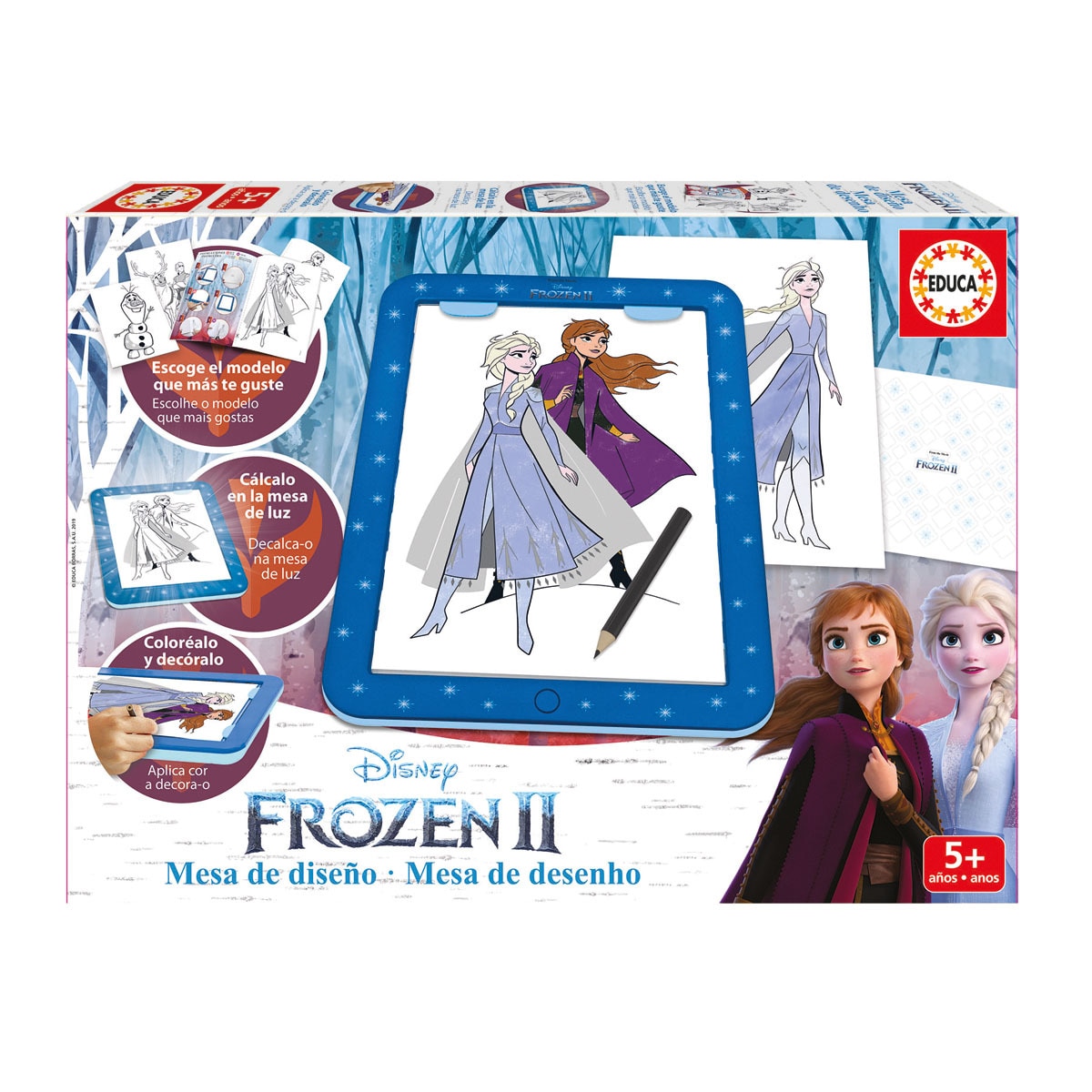 Educa Borrás - Mesa De Diseño Frozen, El Reino De Hielo