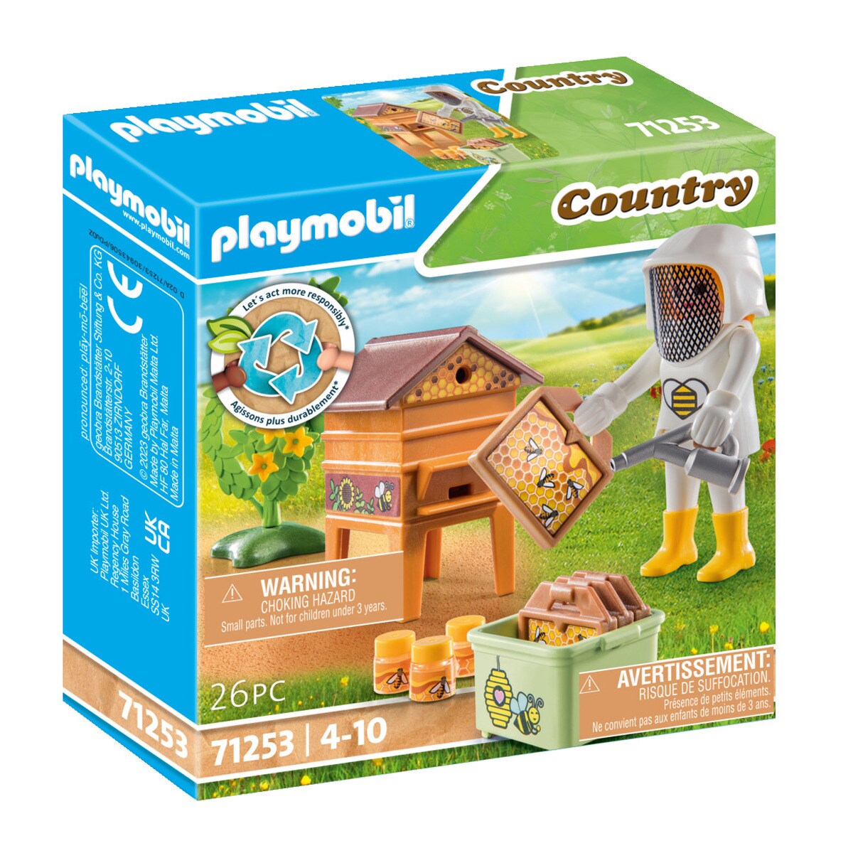 Playmobil - Apicultora Con Colmena De Abejas Country