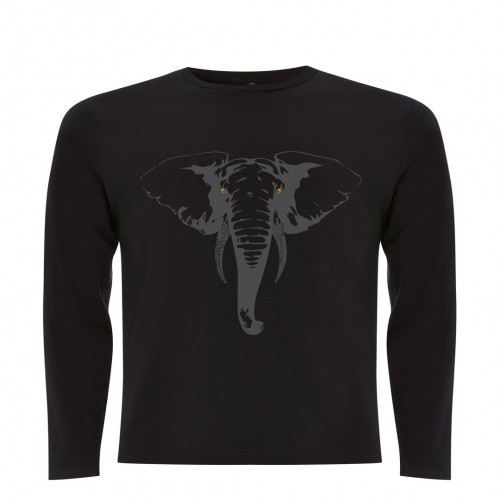 Camiseta unisex elefante color Negro